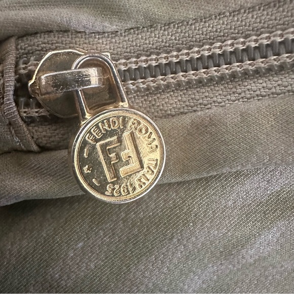 Fendi Vintage Striped Coated Fabric Shoulder Sling Bag Backpack with Pouchette - Picture 10 of 15